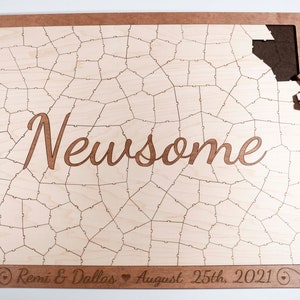 Last Name Wooden Puzzle Guest Book Alternative | Unique & Personalized Wedding Guest Book Idea | Sign In Book