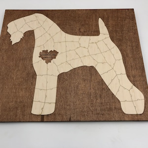 Dog Puzzle Guest Book Alternative Personalized Dog Breed Wooden Puzzle Wedding, Baby Shower, Anniversary, Birthday, Reunion Sign in Book image 5