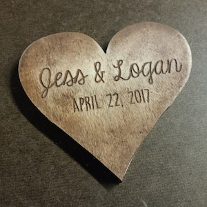 Personalized Heart Magnet | Personalized Heart Pin | Custom Heart Ornament | Heart Charm | Heart Valentine | Heart Decor