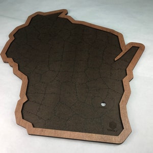 State Puzzle Guest Book Alternative Wooden Puzzle Personalized Guest Book Travel Guest Book Unique Map Guest Book image 8