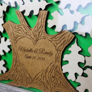 Personalized Wedding Tree Drop Box Guest Book Alternative Unique Guest Book Idea Custom Shadow Box Frame Guest Sign In Book image 6