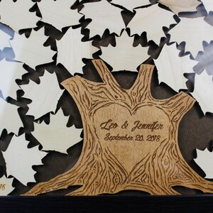 Personalized Wedding Tree Drop Box Guest Book Alternative Unique Guest Book Idea Custom Shadow Box Frame Guest Sign In Book image 2