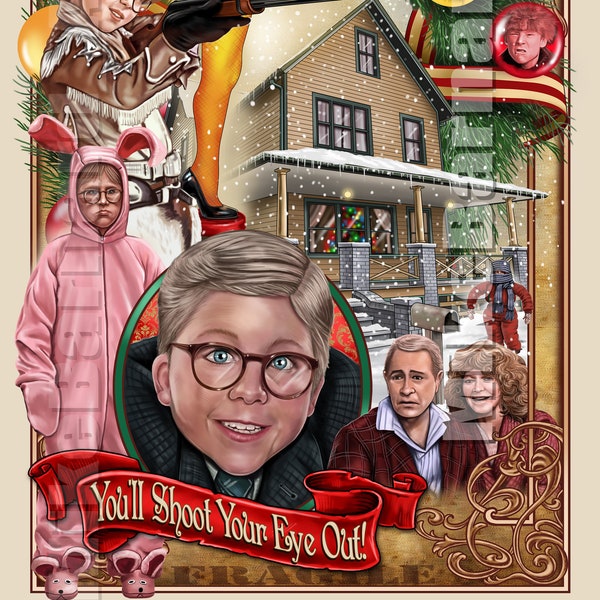 A Christmas Story 11x17 art print by Michael Barnard signed