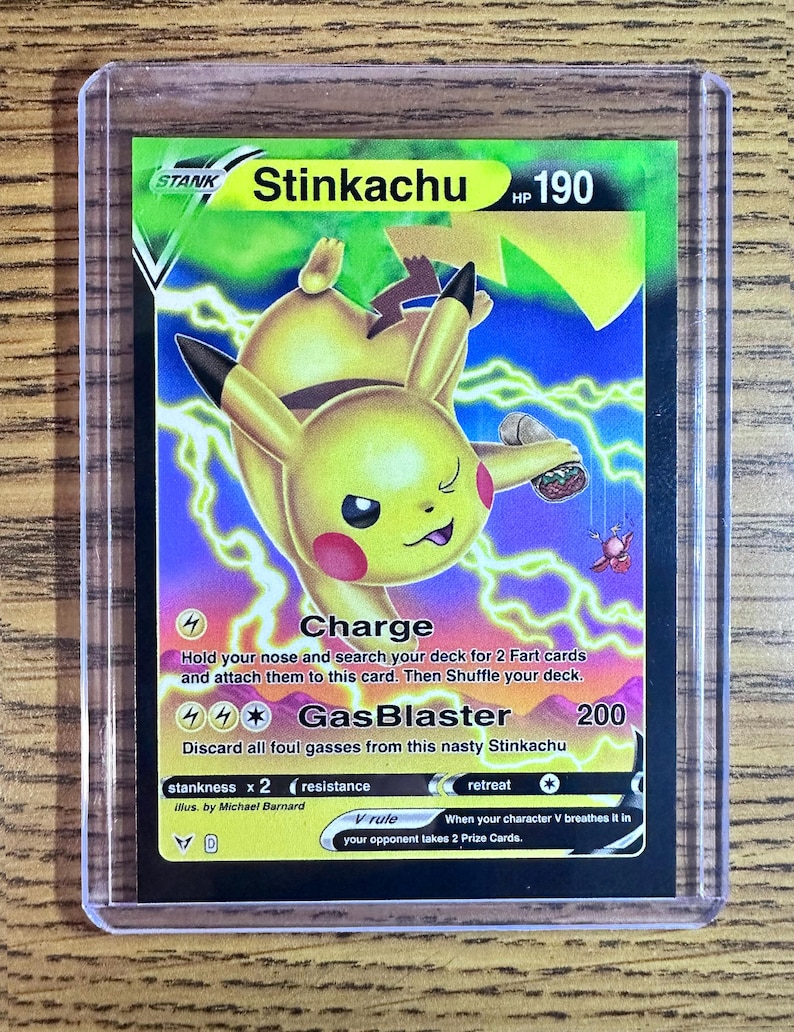 Stinkachu Pokenot Parody Cards - Set of 2 by Michael Barnard - Etsy