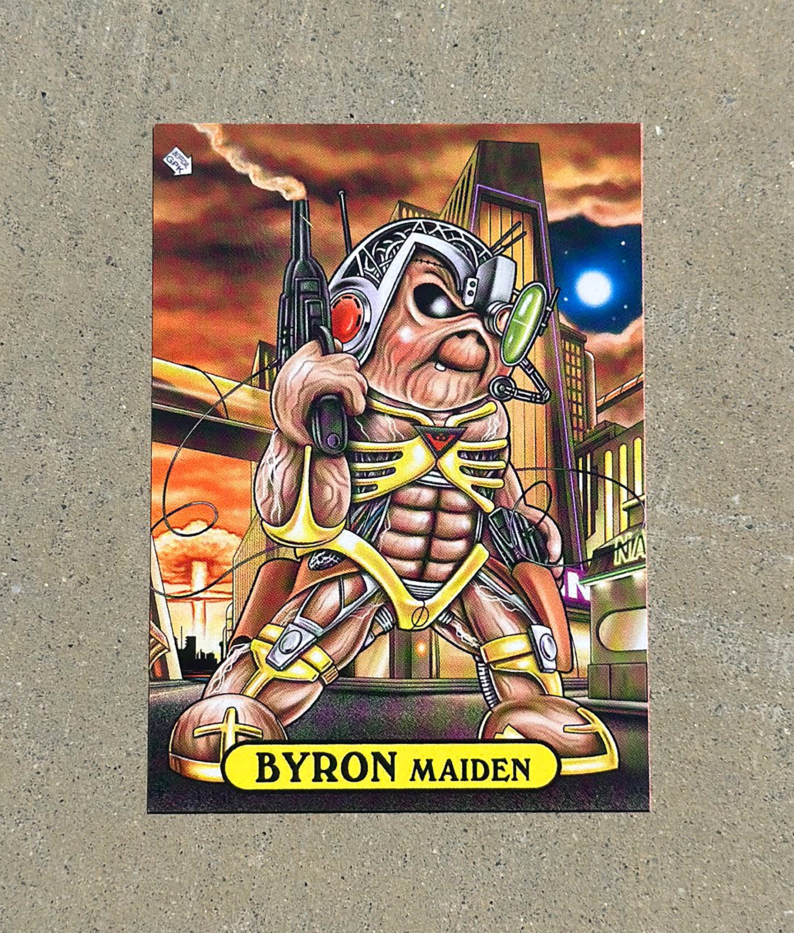BYRON Maiden - Garbage Pail Kids Parody Card by Michael Barnard - Etsy