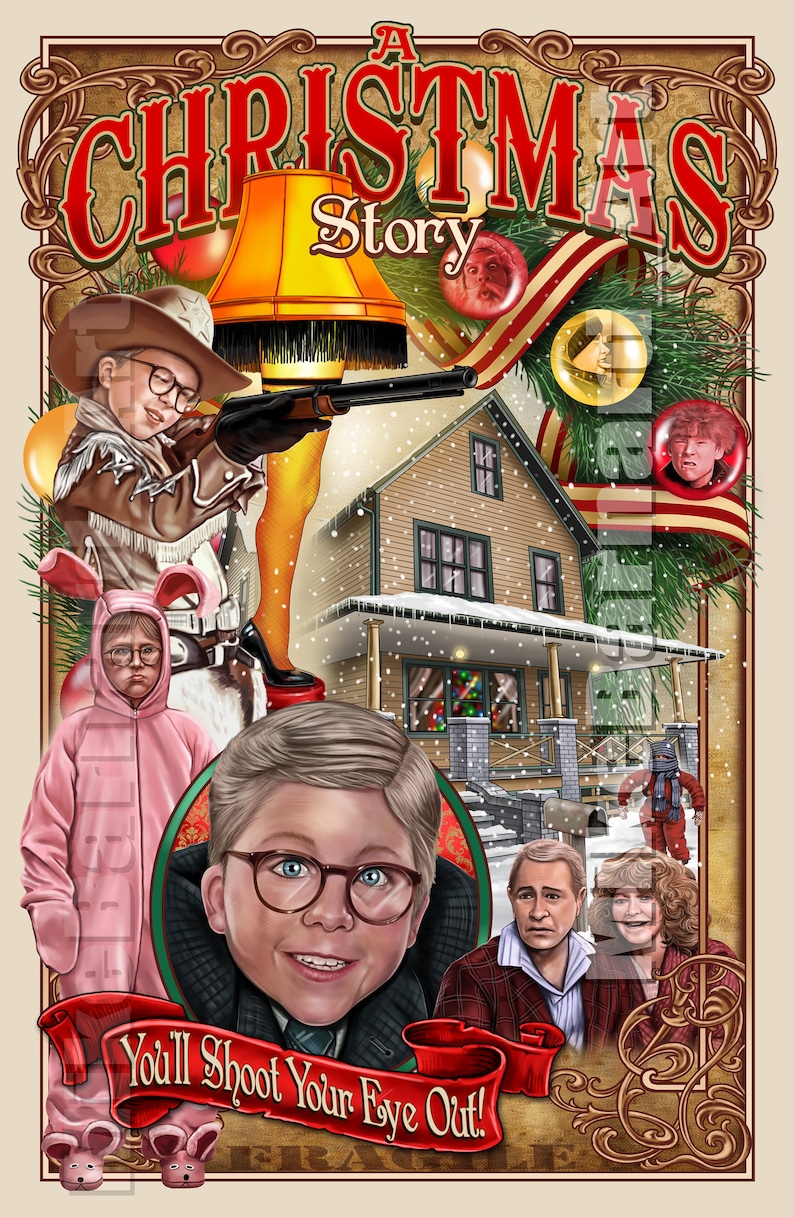 a-christmas-story-11x17-art-print-by-michael-barnard-signed-etsy