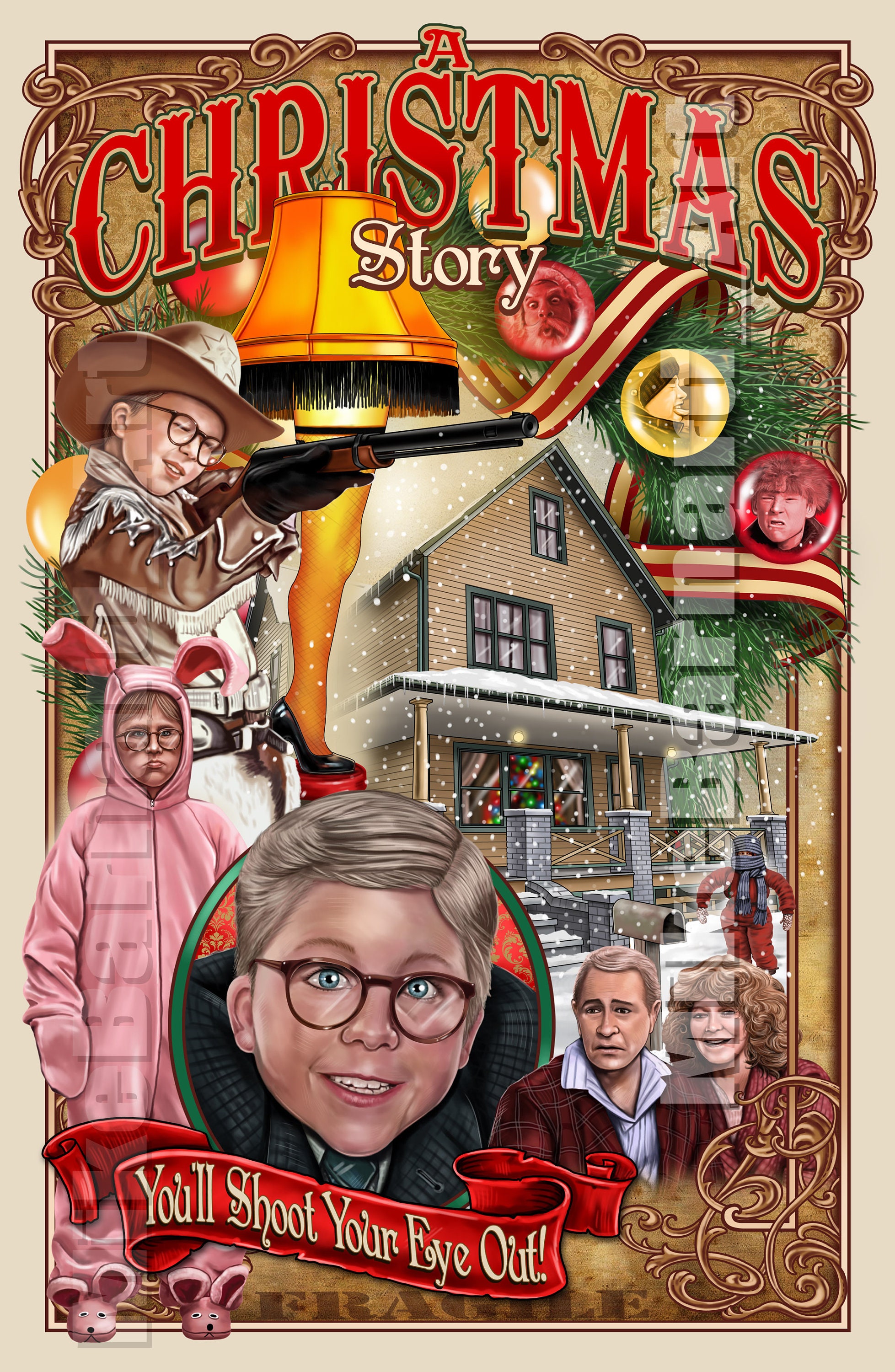 A Christmas Story 11X17 Art Print By Michael Barnard Signed | Etsy