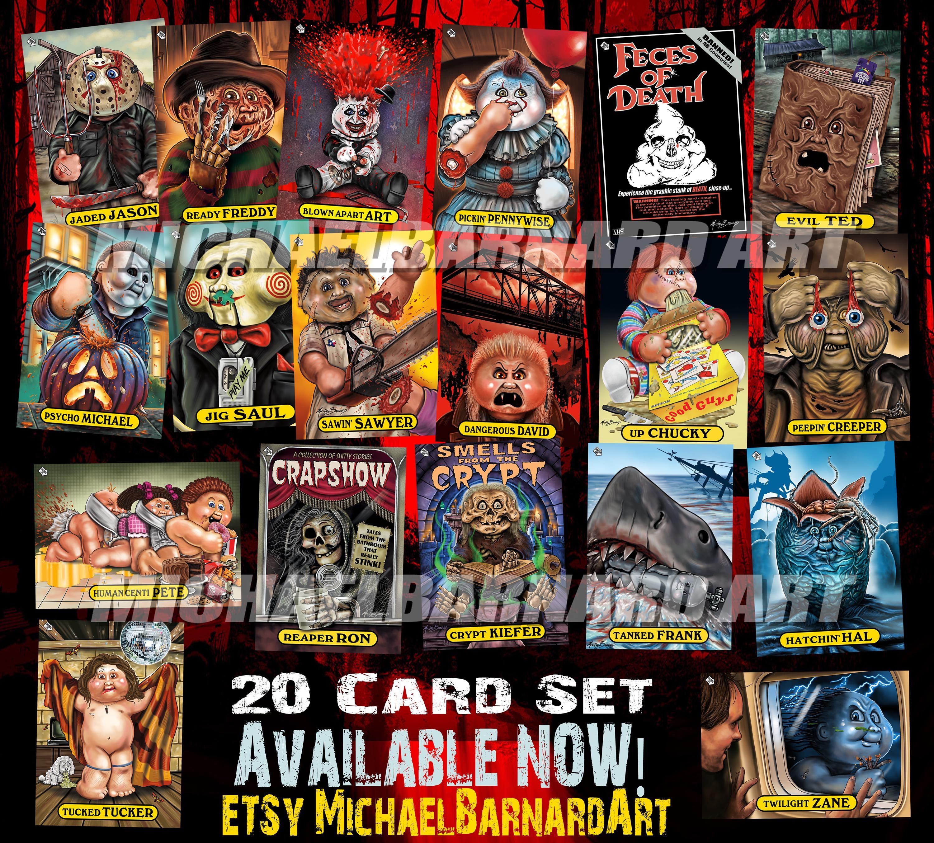 Garbage Pail Kids 'Oh The Horror-ible' 241-Card Master Set + 3