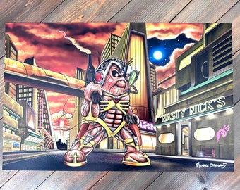 BYRON Maiden - 11x17 Garbage pail kids themed Limited Print. Signed by artist!