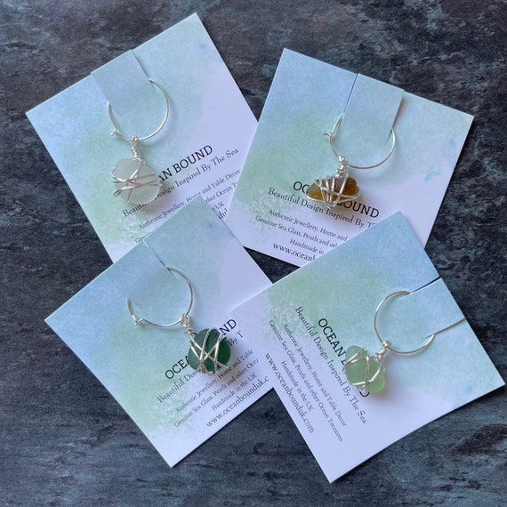 WINE THEMED SET OF 6 Hand Crafted Wine Glass Charm
