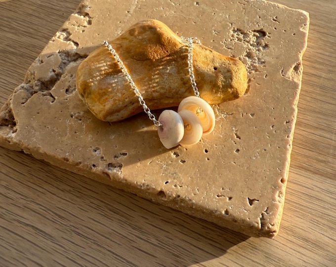 Beach Muse. Real Hawaiian Puka Shells on Sterling Silver Necklace. Guaranteed Authentic.