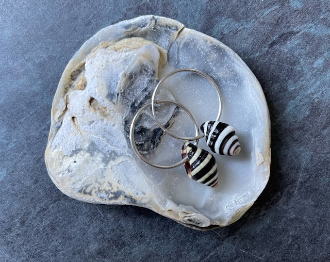 Bumble Bee. Real Shell on Sterling Silver Hoop Earrings. California Bumble Bee. Guaranteed Authentic.