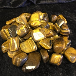 Tumbled Yellow Tigers Eye (Large) - 4 to 5 oz.