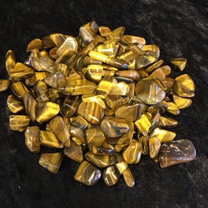 Tumbled Yellow Tigers Eye (Small) - 4 to 5 oz.