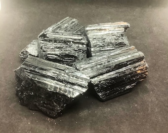 Black Tourmaline Mineral Pieces / 2 - 3 ounces