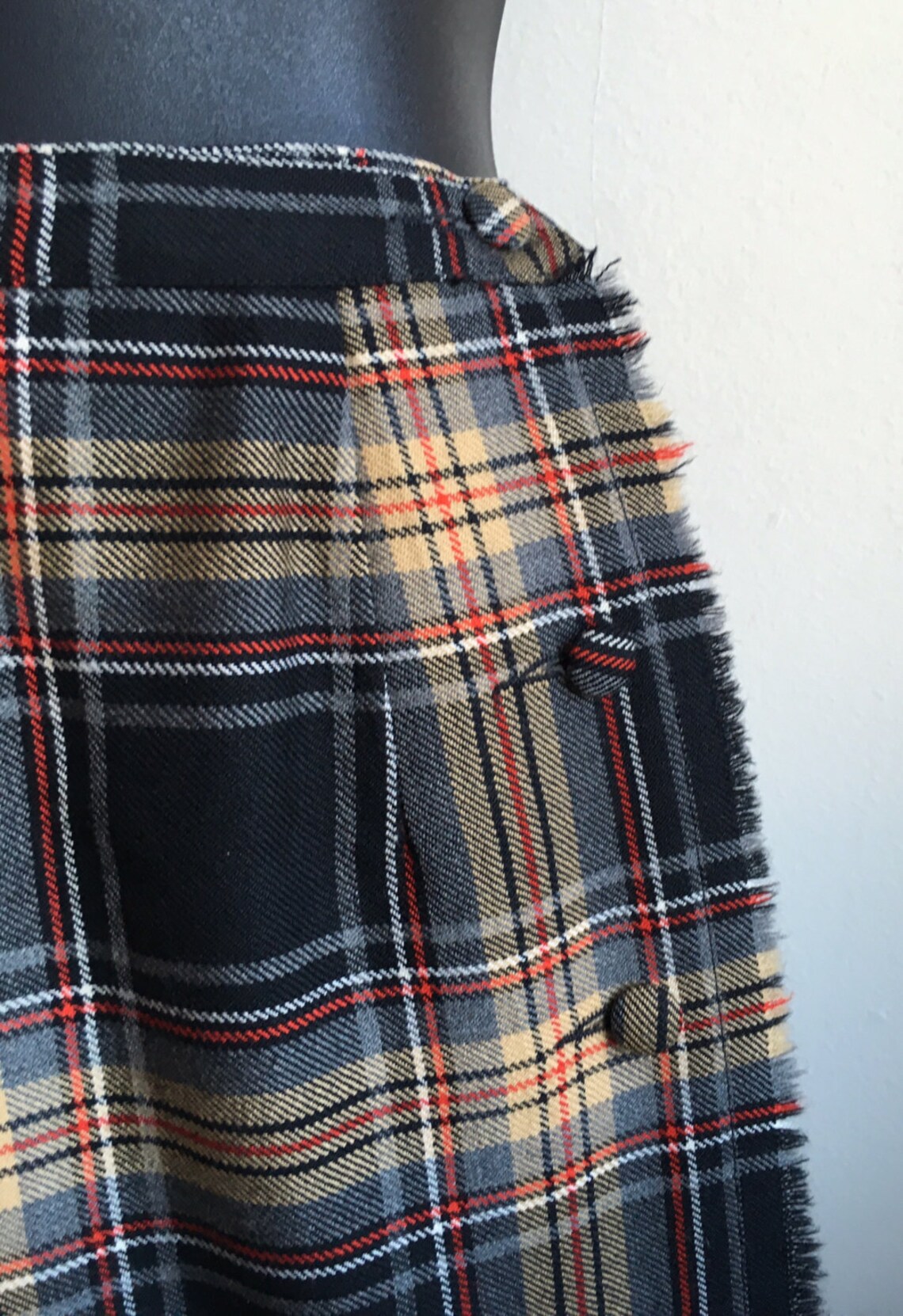 70’s Khaki A-Line Skirt with Pokets 26