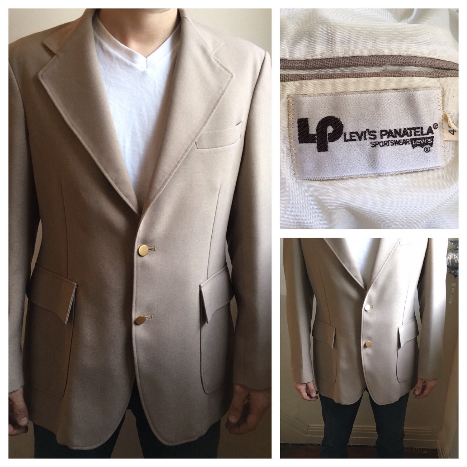 Vintage Levis Panatela Mens Blazer 70s RARE LEVIS Limited - Etsy