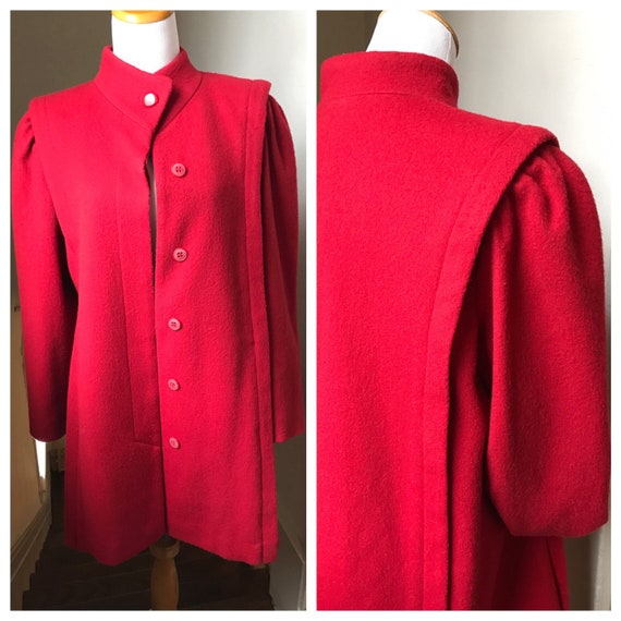 Vintage Red Coat | Womens Wool Short Coat | MOD Co