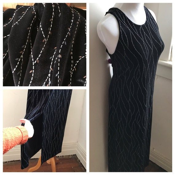 Valentines Dress | Long Black Velvet Evening Gown… - image 4