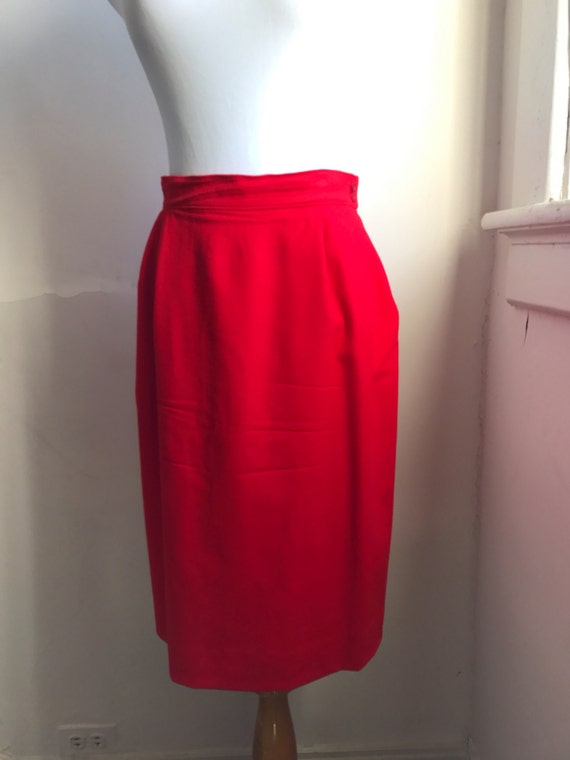 Vintage Pendleton Skirt | Red Wool Pencil Skirt |… - image 5