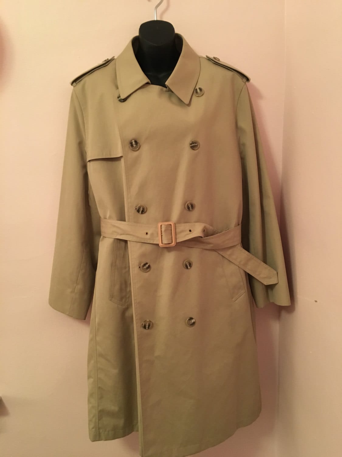 Vintage Trench Coat 90s Detective Coat Etsy