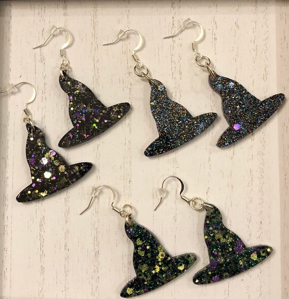 Resin Witch Hat Earrings - Etsy Australia