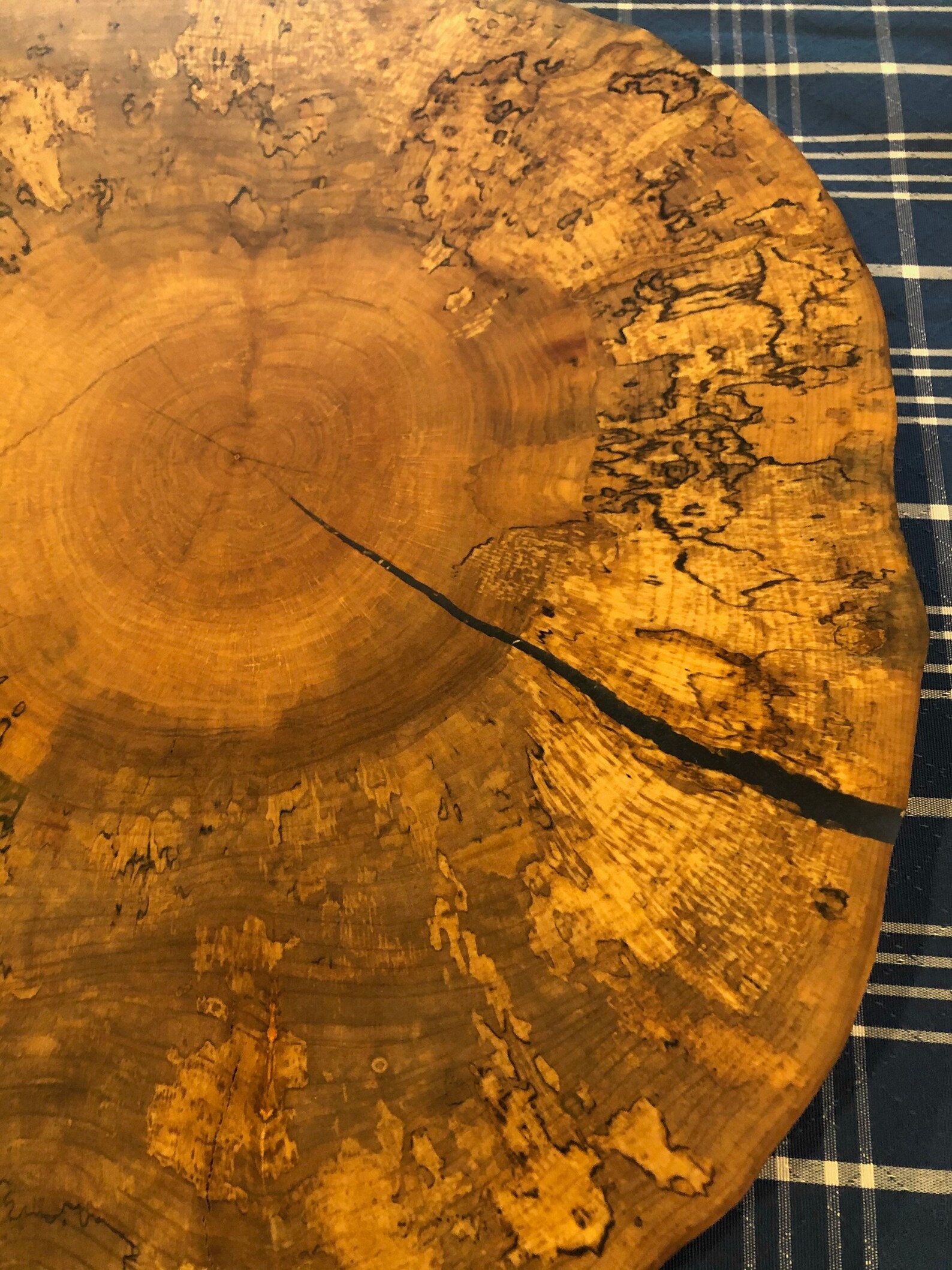 Live Edge Spalted Maple End Grain Cutting Board Etsy