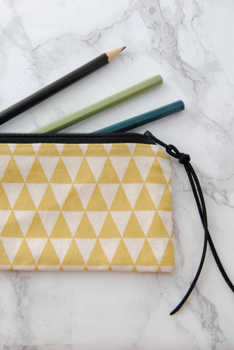 Curry zipped pencil case