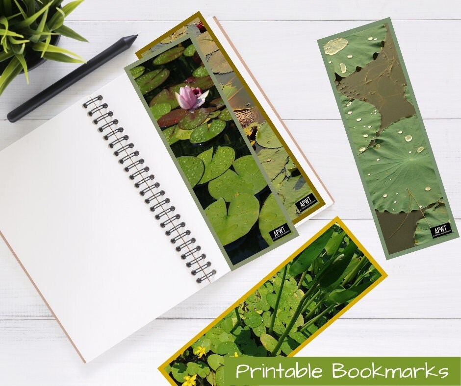 printable bookmarks bookmark set nature themed bookmarks etsy