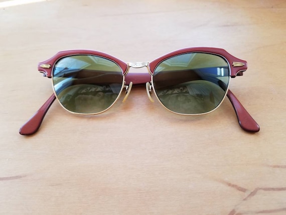 1940's Bausch & Lomb Women's Aviator Sunglasses -