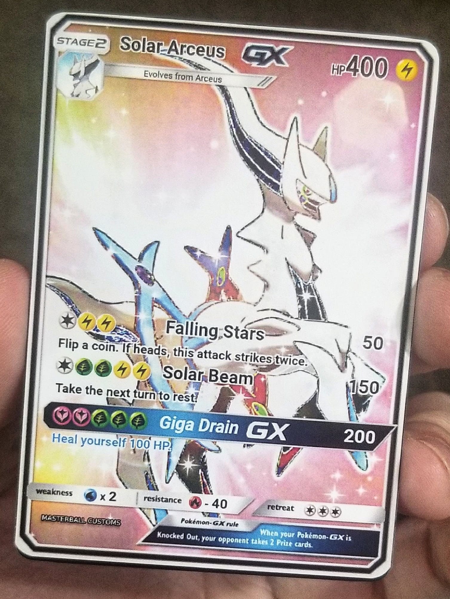 Solar Zekrom GX - Custom Fan-Made Pokemon Card