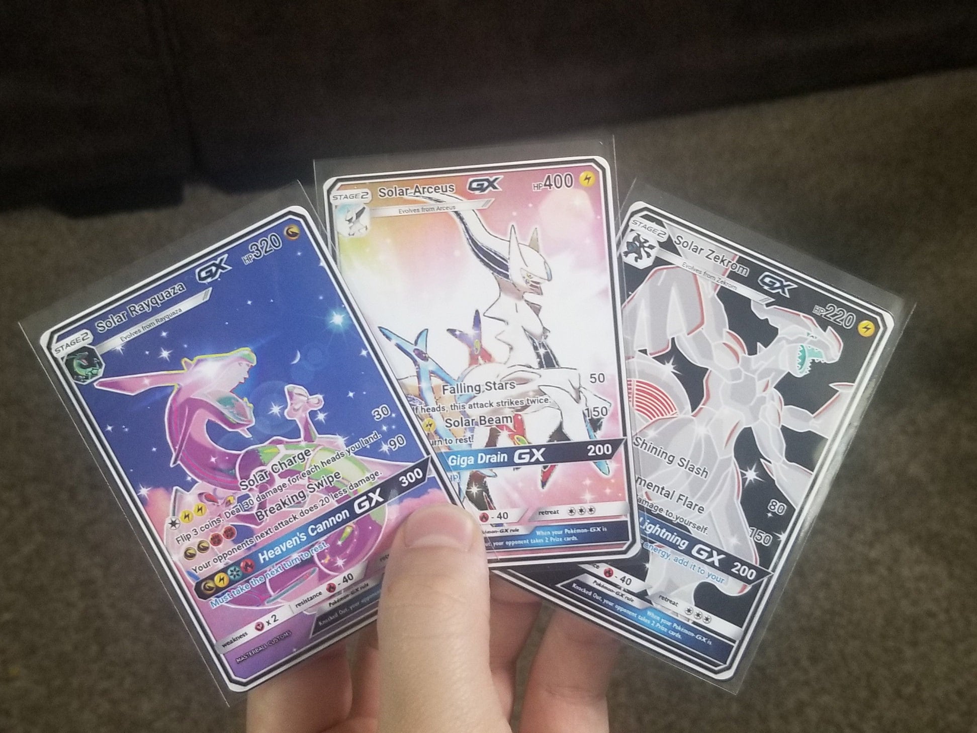 Solar Rayquaza GX - Fan-Made Custom Trading Card Pokemon
