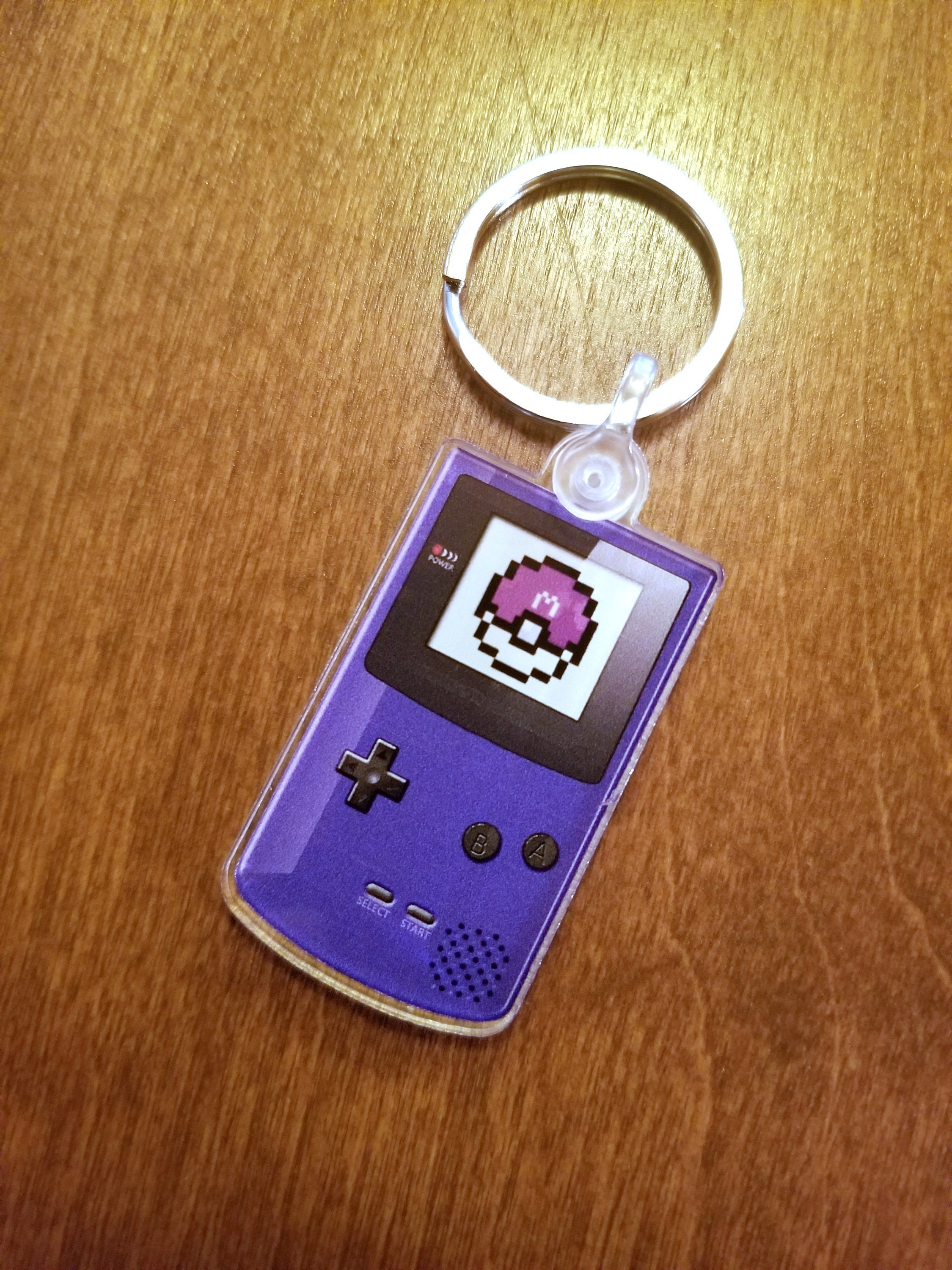 Gamerboy Purple Masterball Keychain 8bit Pokemon Nintendo Gameboy Cute Kawaii Design Purple Old School Nostalgia Gamer Gaming Etsy Australia