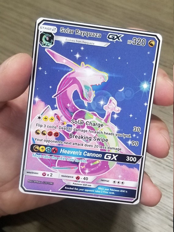 Solar Rayquaza GX - Fan-Made Custom Trading Card Pokemon