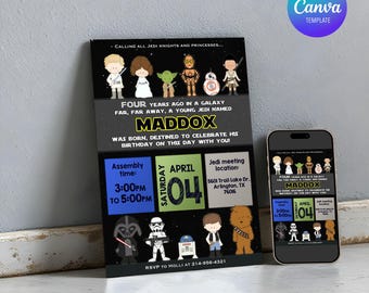 Personalized Star Wars Birthday Invitation – DIY Printable (Digital)