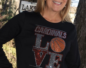 arizona cardinals rhinestone shirt