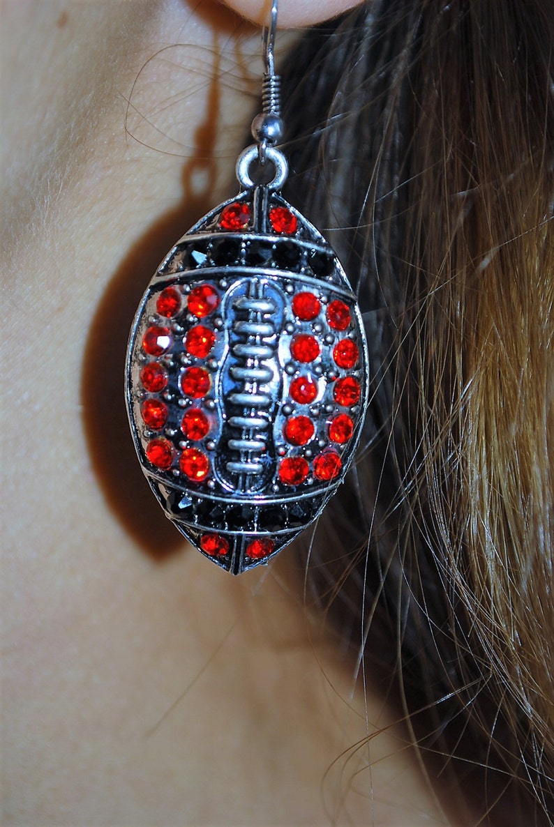 Atlanta Falcons Tampa Bay Buccaneers Football Earrings red | Etsy