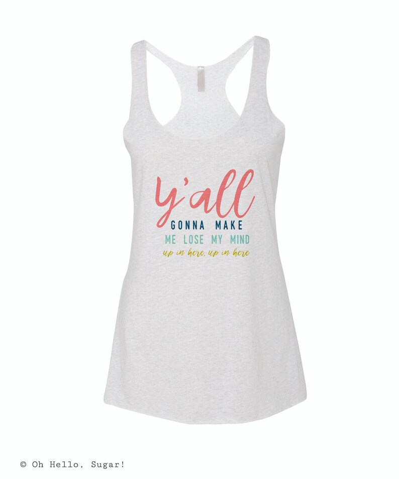 Funny Womens Tank Top Workout Tanks for Women Yall Gonna Etsy