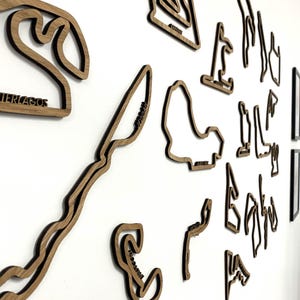 Formula One circuit wall art display for F1 fans