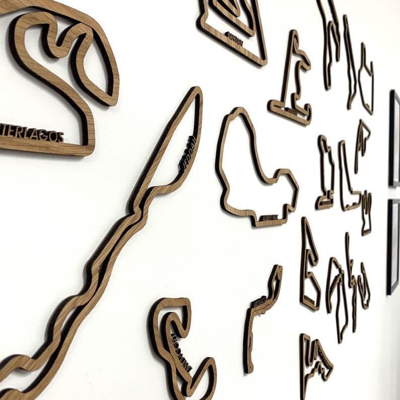 Formula One circuit wall art display for F1 fans