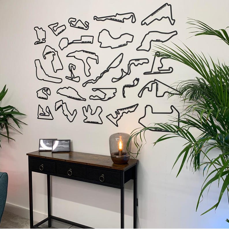 Formula One circuit wall art display for F1 fans