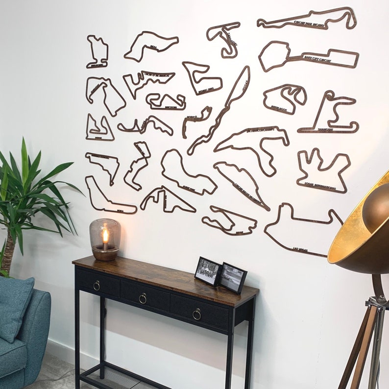 Formula One circuit wall art display for F1 fans