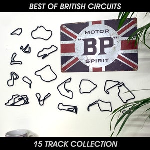 UK racing circuits collection wall display - classic style - multiple sizes available