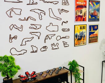 F1 Inspiriert Große Grandprix-Strecke Wandkunst: 2026 Komplette Saisonsammlung