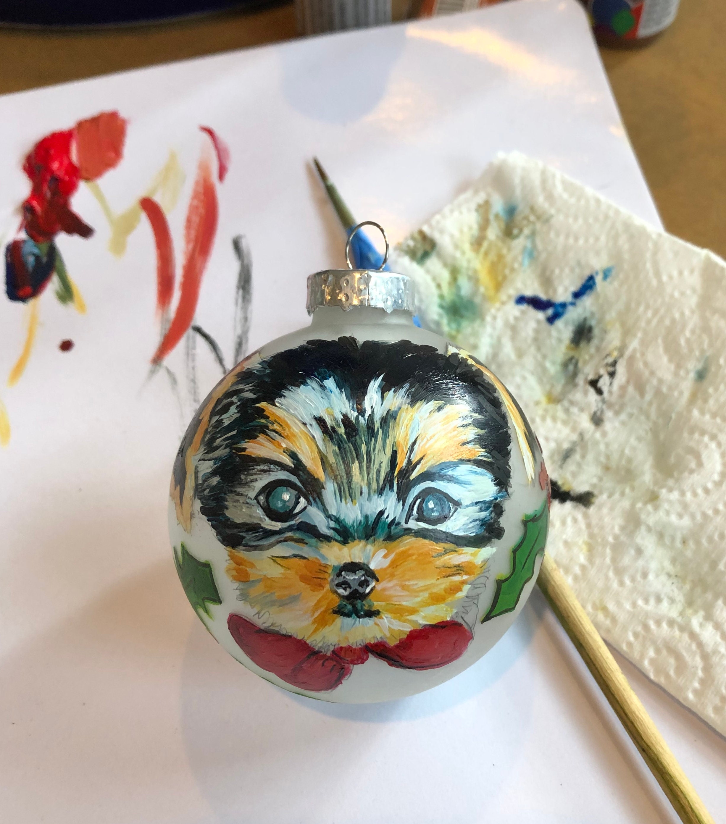 Custom Handpainted Pet Ornaments Etsy Israel