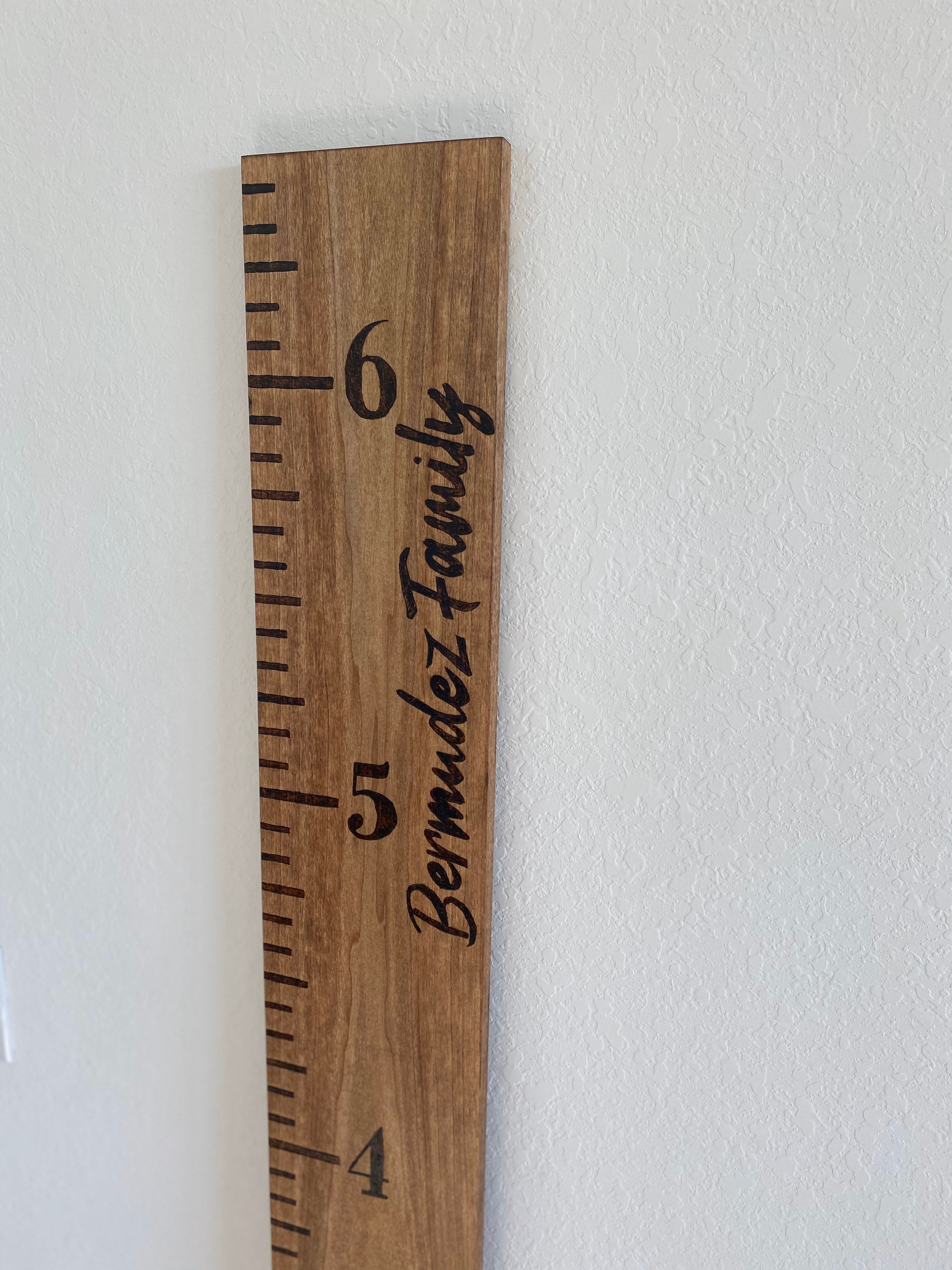 Custom Wood Wall Ruler Family Growth Chart Free Hand Wood Etsy
