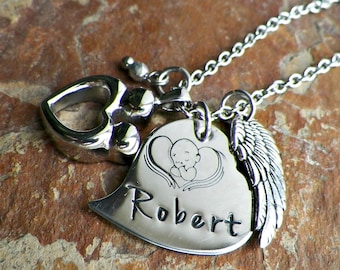 Mother and child stainless steel urn ~Urn necklace~ Mother ~ Loss