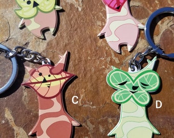 Korok metal key chain TOTK BOTW stamped Ya ha ha You found me Zelda Link