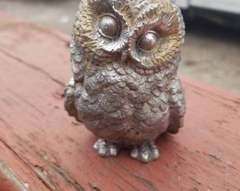 Pure pewter owl sculpt owlette new unique