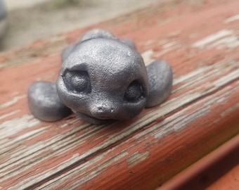 Hand cast pewter sea turtle statue statuette memory gift